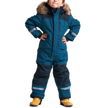 High Quality 100% Waterproof Kids Snowsuit Children Ski Suit with Reflective tape Custom Winter Snow Coverall for Toddler